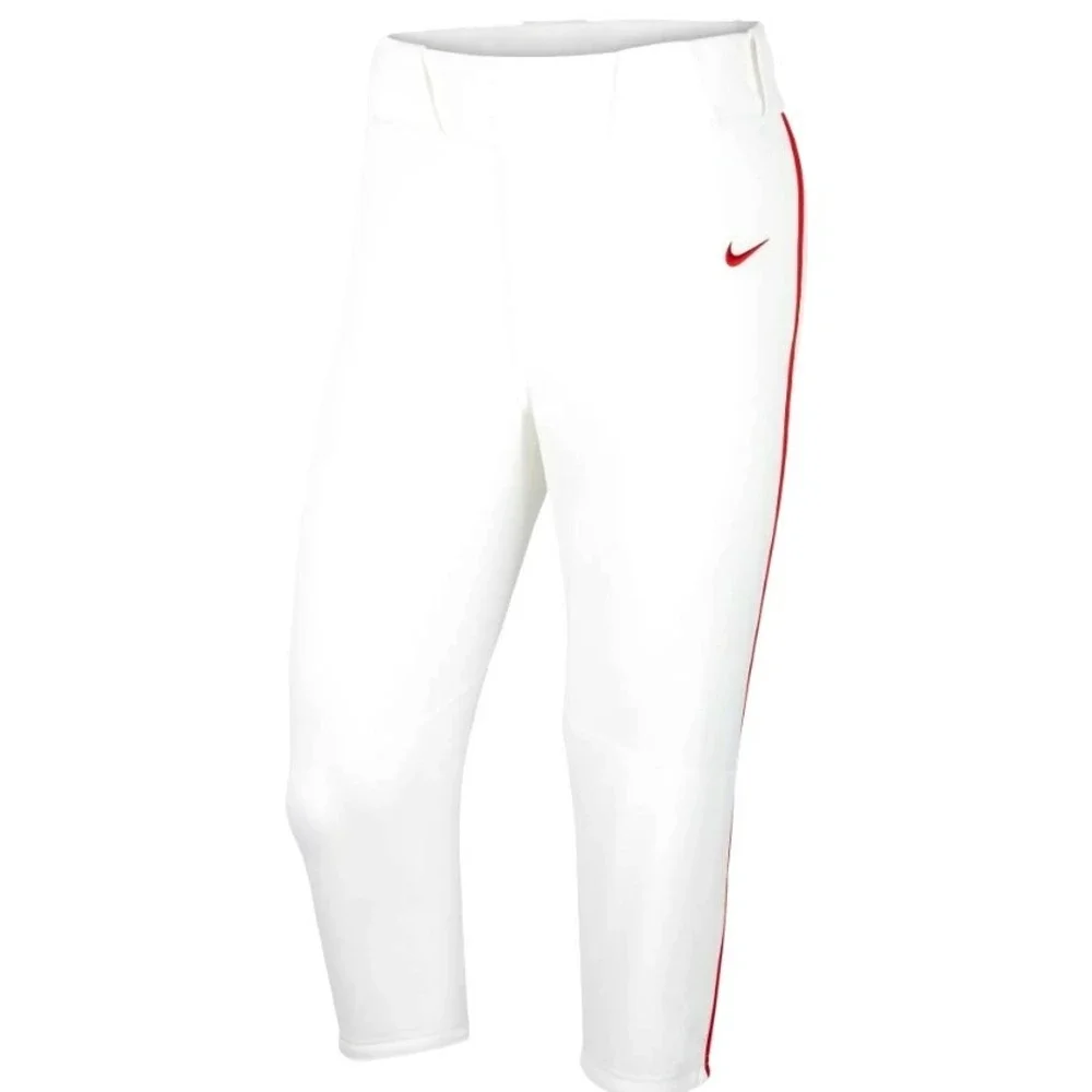 NIKE NWT Boys Large Vapor Select High Pipped Baseball Pants BQ6444-104 White Red
